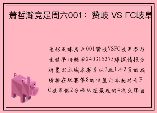 萧哲瀚竞足周六001：赞岐 VS FC岐阜